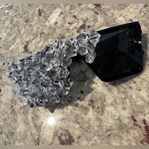 Crystal-Embellished Black Shield Sunglasses Lady Gaga “The Fame”